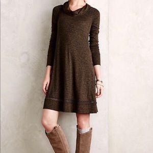 Saturday Sunday spacedye cowlneck dress in moss